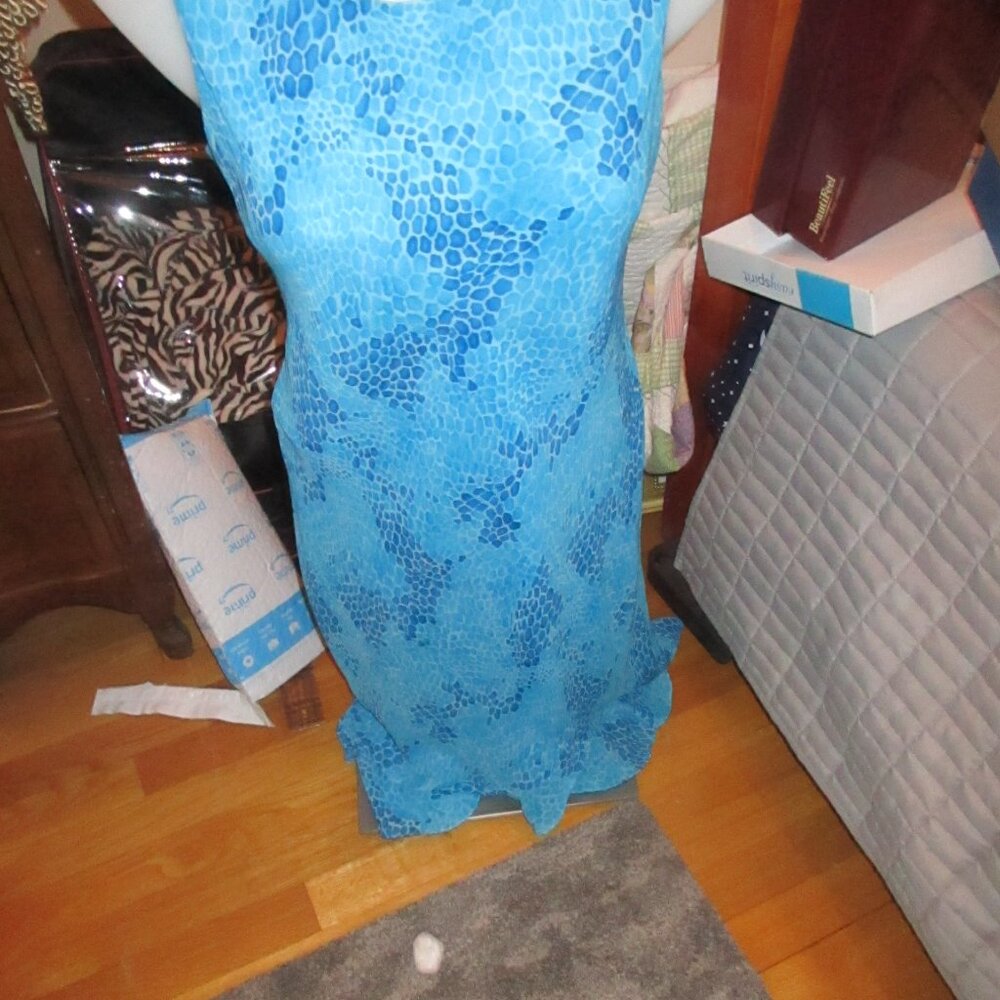 new donna ricco dress sleeveless aqua